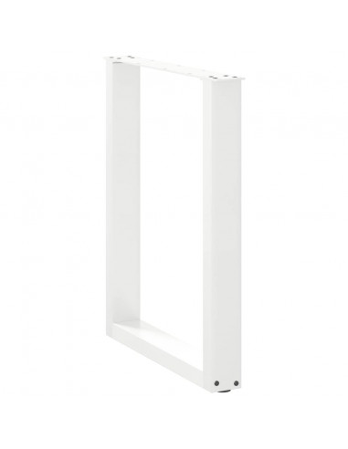 Gambe per tavolo da pranzo a forma di U 3 pz bianche 70x(72-73) cm in acciaio