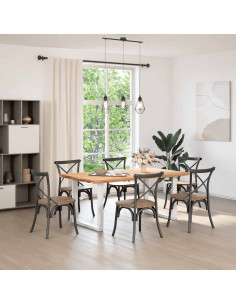 Gambe per tavolo da pranzo a forma di U 2 pz bianche 90x(72-73) cm in acciaio 2