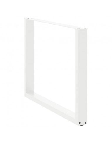 Gambe Tavolino da Caffè a U 2pz Bianco 100x(72-73) cm Acciaio