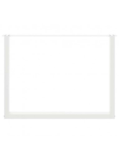Gambe Tavolino da Caffè a U 2pz Bianco 100x(72-73) cm Acciaio