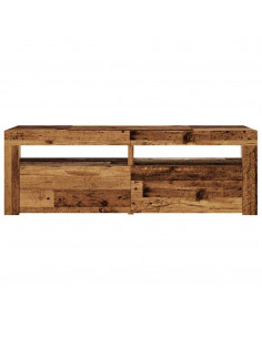 Mobile Porta TV con LED Legno Antico 120x35x40 cm Multistrato