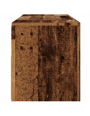 Mobile Porta TV con LED Legno Antico 120x35x40 cm Multistrato