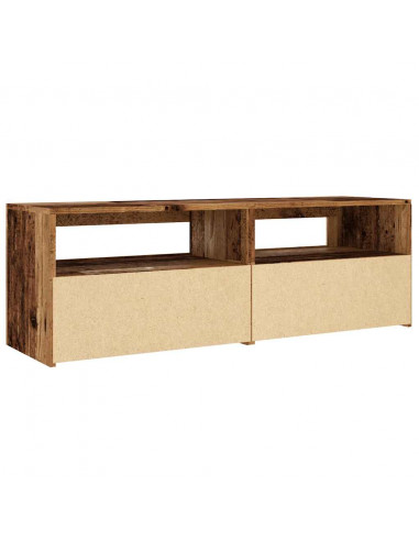 Mobile Porta TV con LED Legno Antico 120x35x40 cm Multistrato