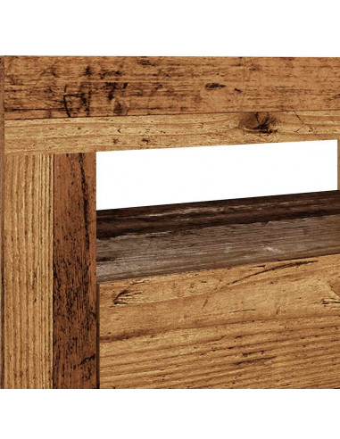 Mobile Porta TV con LED Legno Antico 120x35x40 cm Multistrato