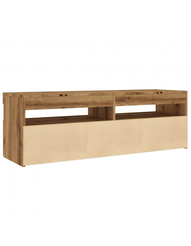 Mobile Porta TV con LED Artigianale 120x35x40 cm Multistrato