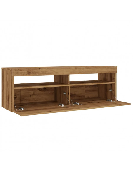 Mobile Porta TV con LED Artigianale 120x35x40 cm Multistrato