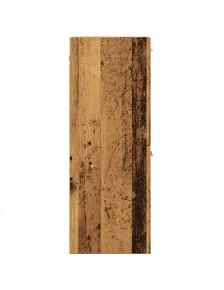 Mobile Pensile da Bagno Legno Antico 30x30x80 cm in Truciolato