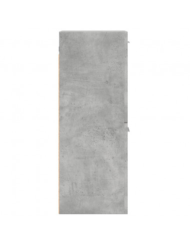 Mobile Pensile da Bagno Grigio Cemento 30x30x80cm in Truciolato