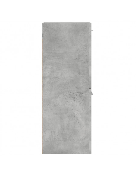 Mobile Pensile da Bagno Grigio Cemento 30x30x80cm in Truciolato