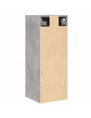 Mobile Pensile da Bagno Grigio Cemento 30x30x80cm in Truciolato