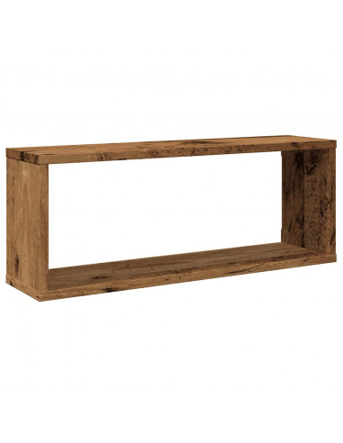 Mensole a Cubo Muro 6 pz Legno Antico 60x15x23 cm in Truciolato