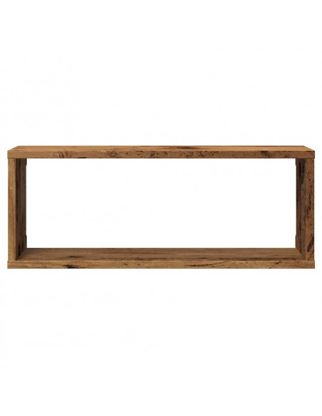 Mensole a Cubo Muro 6 pz Legno Antico 60x15x23 cm in Truciolato