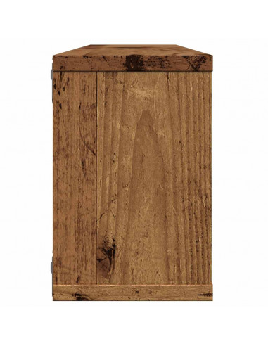 Mensole a Cubo Muro 6 pz Legno Antico 60x15x23 cm in Truciolato