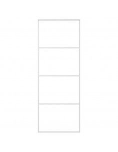 Porta Scorrevole in Vetro ESG e Alluminio 75x205 cm Bianca