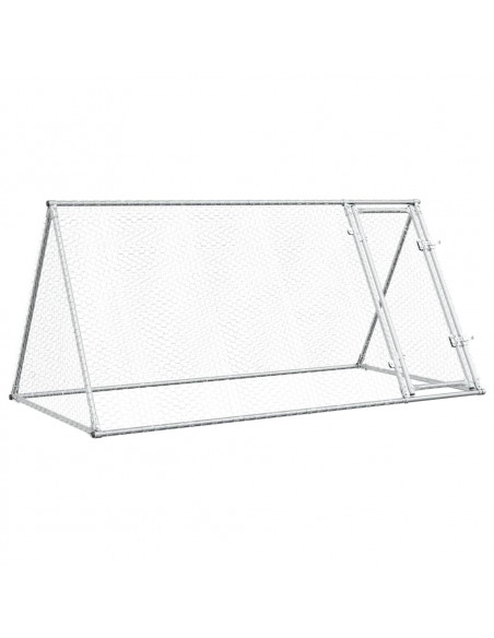 Gabbia per Polli Argento 200x105x91 cm in Acciaio Zincato