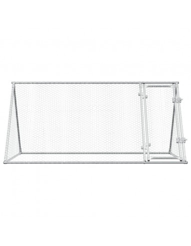 Gabbia per Polli Argento 200x105x91 cm in Acciaio Zincato