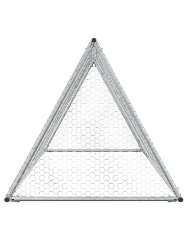 Gabbia per Polli Argento 200x105x91 cm in Acciaio Zincato