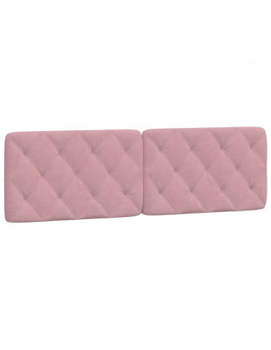 Letto con Materasso Rosa 160x200 cm in Velluto