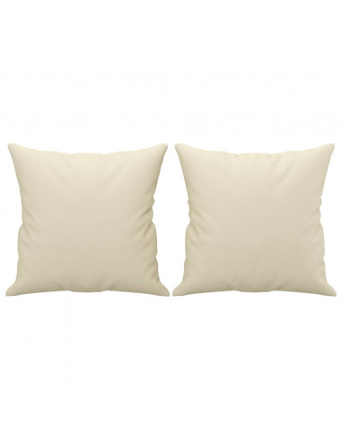 Divano a 3 Posti con Cuscini Crema 180 cm in Similpelle