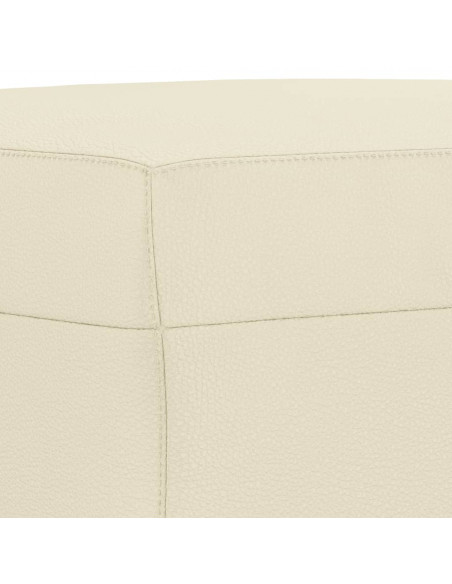 Set di Divani 4 pz con Cuscini Crema in Similpelle