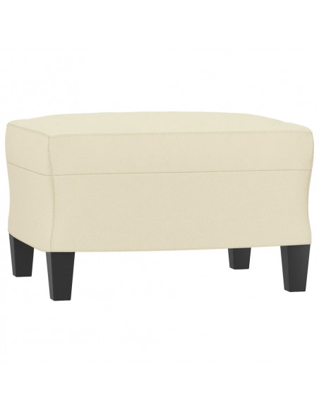 Set di Divani 3 pz con Cuscini Crema in Similpelle