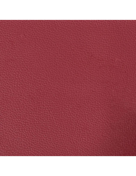 Poltrona con Poggiapiedi Rosso Vino 60 cm in Similpelle