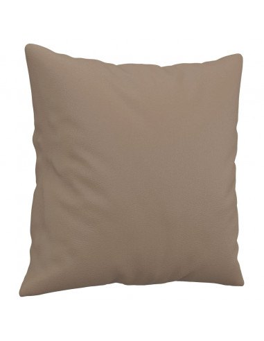 Divano a 2 Posti con Cuscini Cappuccino 120 cm in Similpelle