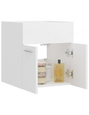 Mobile Sottolavabo Bianco 41x38,5x46 cm in Multistrato