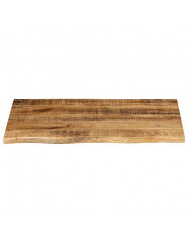 Piano Tavolo 90x60x3,8 cm Bordi Vivi Legno di Mango Grezzo