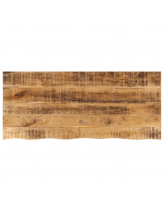 Piano Tavolo 140x60x2,5 cm Bordi Vivi Legno di Mango Grezzo