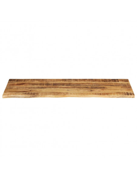 Piano Tavolo 140x60x2,5 cm Bordi Vivi Legno di Mango Grezzo