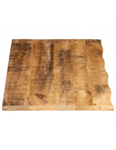 Piano Tavolo 140x60x2,5 cm Bordi Vivi Legno di Mango Grezzo