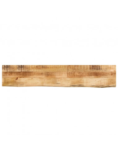 Piano Tavolo 140x20x3,8 cm Bordi Vivi Legno di Mango Grezzo