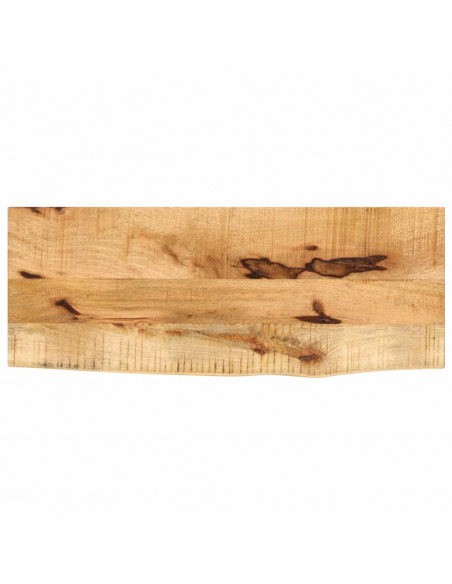 Piano Tavolo 80x40x3,8 cm Bordi Vivi Legno di Mango Grezzo