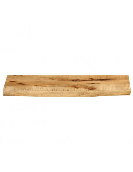 Piano Tavolo 80x40x3,8 cm Bordi Vivi Legno di Mango Grezzo