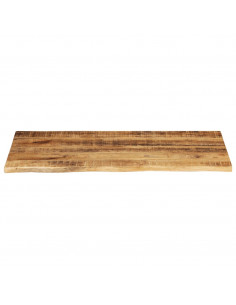 Piano Tavolo 100x60x3,8 cm Bordi Vivi Legno di Mango Grezzo 2