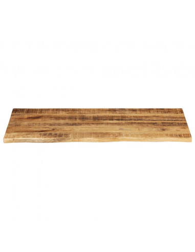 Piano Tavolo 100x60x3,8 cm Bordi Vivi Legno di Mango Grezzo