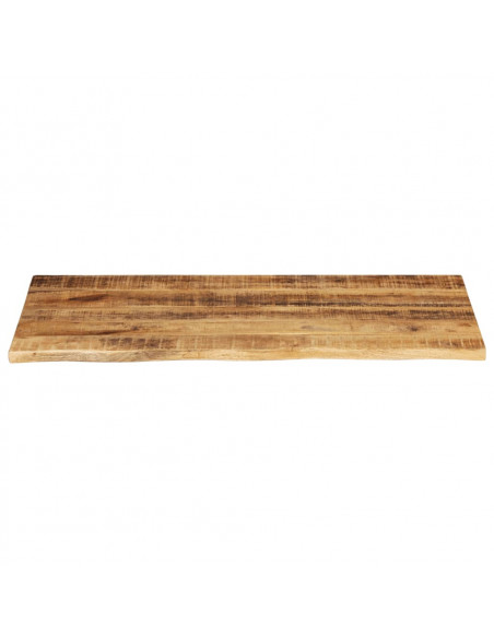 Piano Tavolo 100x60x3,8 cm Bordi Vivi Legno di Mango Grezzo