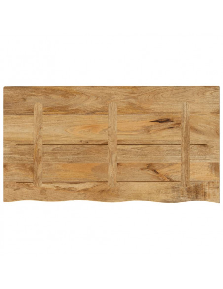 Piano Tavolo 100x60x3,8 cm Bordi Vivi Legno di Mango Grezzo