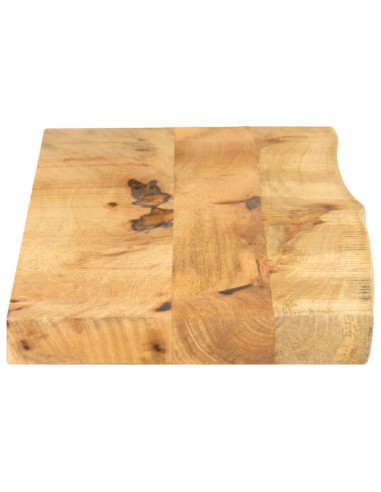 Piano Tavolo 120x30x2,5 cm Bordi Vivi Legno di Mango Grezzo