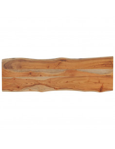 Piano Tavolo 120x40x2,5 cm Rettangolare Legno Acacia Bordi Vivi 2