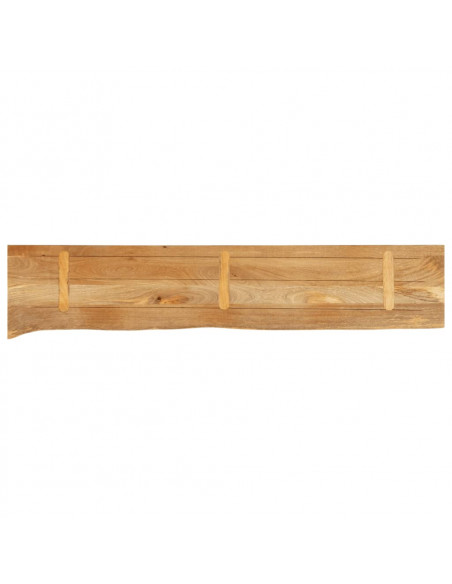Piano Tavolo Bordi Vivi 160x30x2,5 cm Legno Massello di Mango