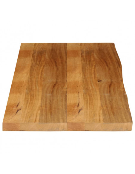 Piano Tavolo Bordi Vivi 140x60x2,5 cm Legno Massello di Mango