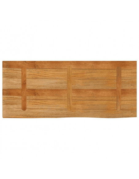 Piano Tavolo Bordi Vivi 140x60x2,5 cm Legno Massello di Mango