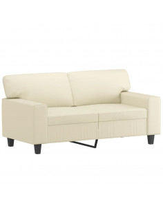 Set di Divani 3 pz con Cuscini Crema in Similpelle 2