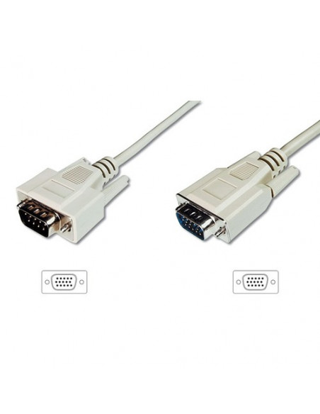 CAVO DIGITUS SVGA TO SVGA, M/M, 3MT, BIANCO, 08782