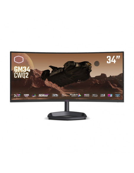 COOLER MASTER MONITOR  CURVO 34 LED VA 21:9 UWQHD 180HZ, 320 CDM, 1500R, USB-C DOCK, DP/HDMI, MULTIMEDIALE, GM34-CWQ2