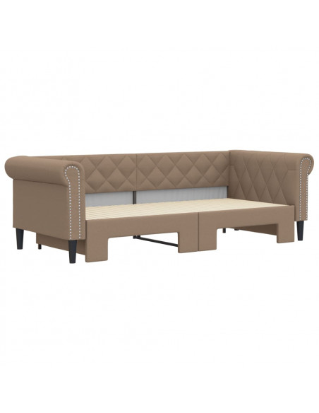 Divano Letto Estraibile Cappuccino 90x200 cm in Similpelle
