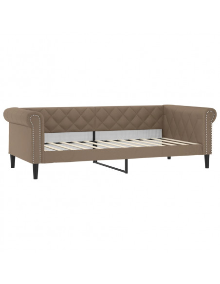 Divano Letto Estraibile Cappuccino 90x200 cm in Similpelle