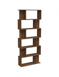 Libreria/Divisorio Rovere Marrone 80x24x192cm Legno Multistrato